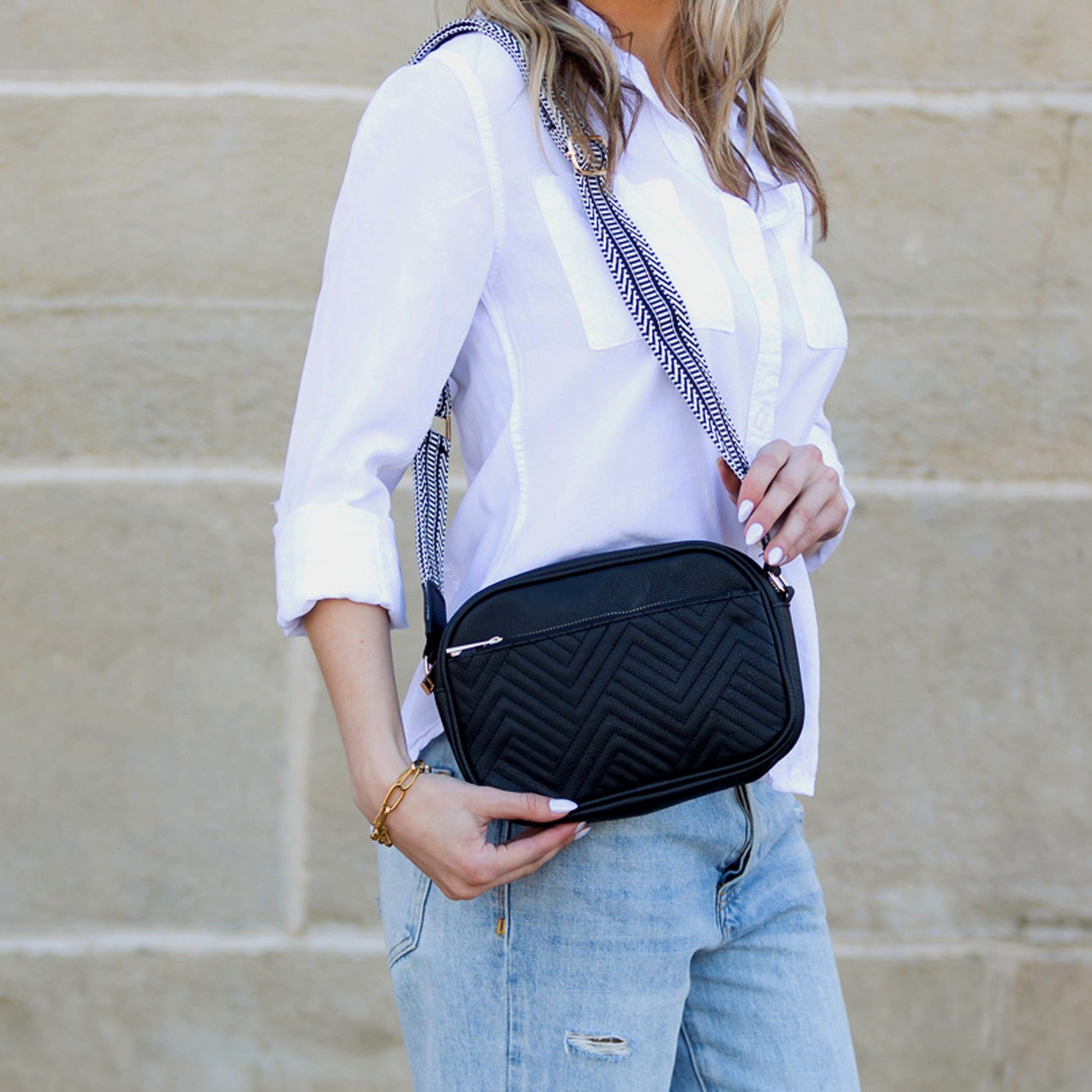 Soft Pu Leather Zip Pocket Camera Crossbody Bag — Organized Everyday Casual Style -
