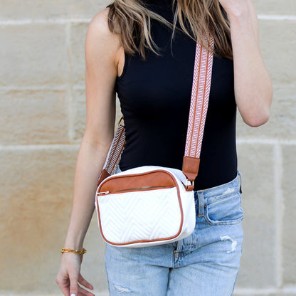 Soft Pu Leather Zip Pocket Camera Crossbody Bag — Organized Everyday Casual Style -