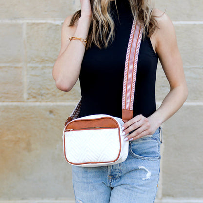 Soft Pu Leather Zip Pocket Camera Crossbody Bag — Organized Everyday Casual Style -