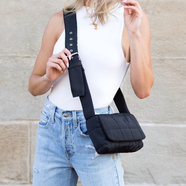 Trending Quilted Puffer Foldover Crossbody Bag — Sleek Organized Everyday Style -