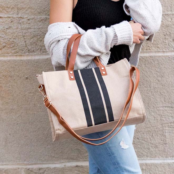 Canvas Stripe Tote -
