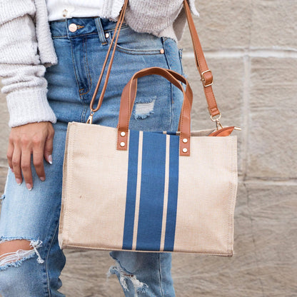 Canvas Stripe Tote -
