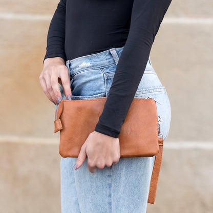 Convertible Compact Vegan Leather Multi-Compartment Crossbody Bag — Everyday Versatile Style -