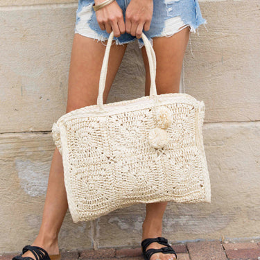 Straw Traveler Tote - Straw