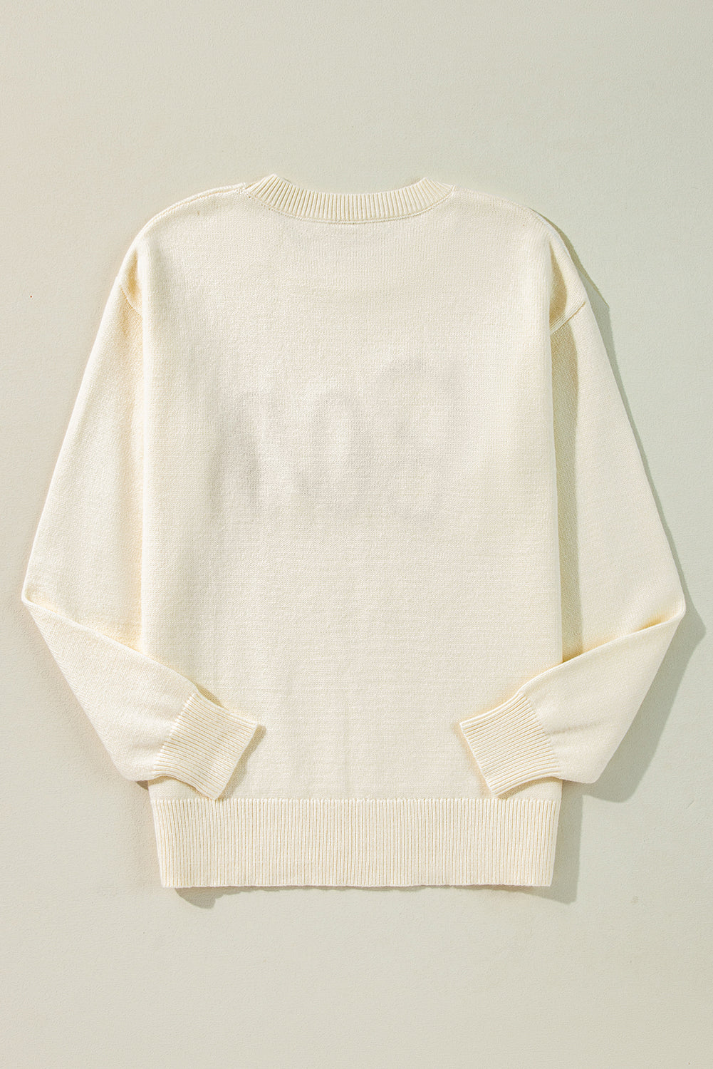 Halloween Boo Crew Neck Drop Shoulder Sweater