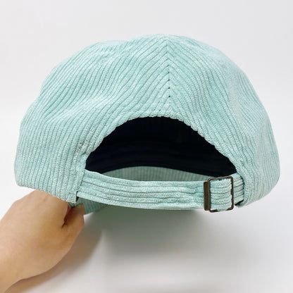 Corduroy MAMA Baseball Cap — Fuzzy Patch Letter Curved Brim Adjustable Fit - Baseball Caps