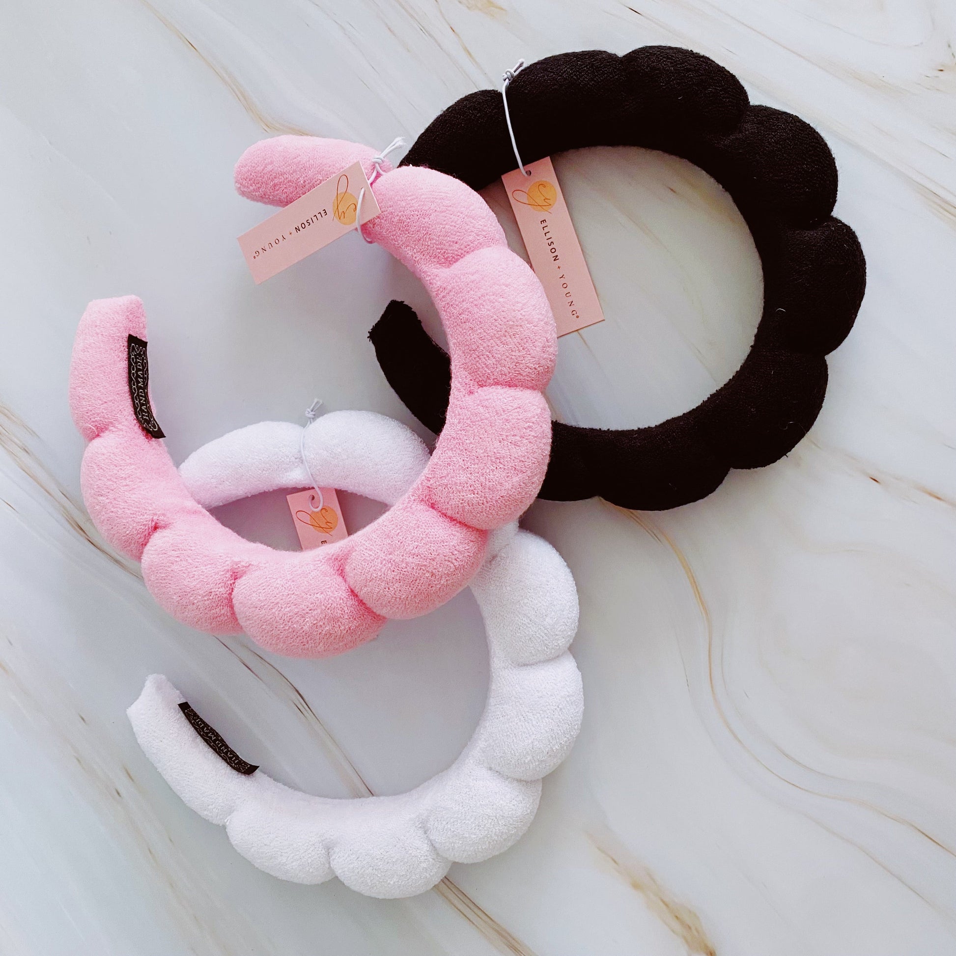 Terry Puffy Soft Headband Set Of Three - Hair Accessories