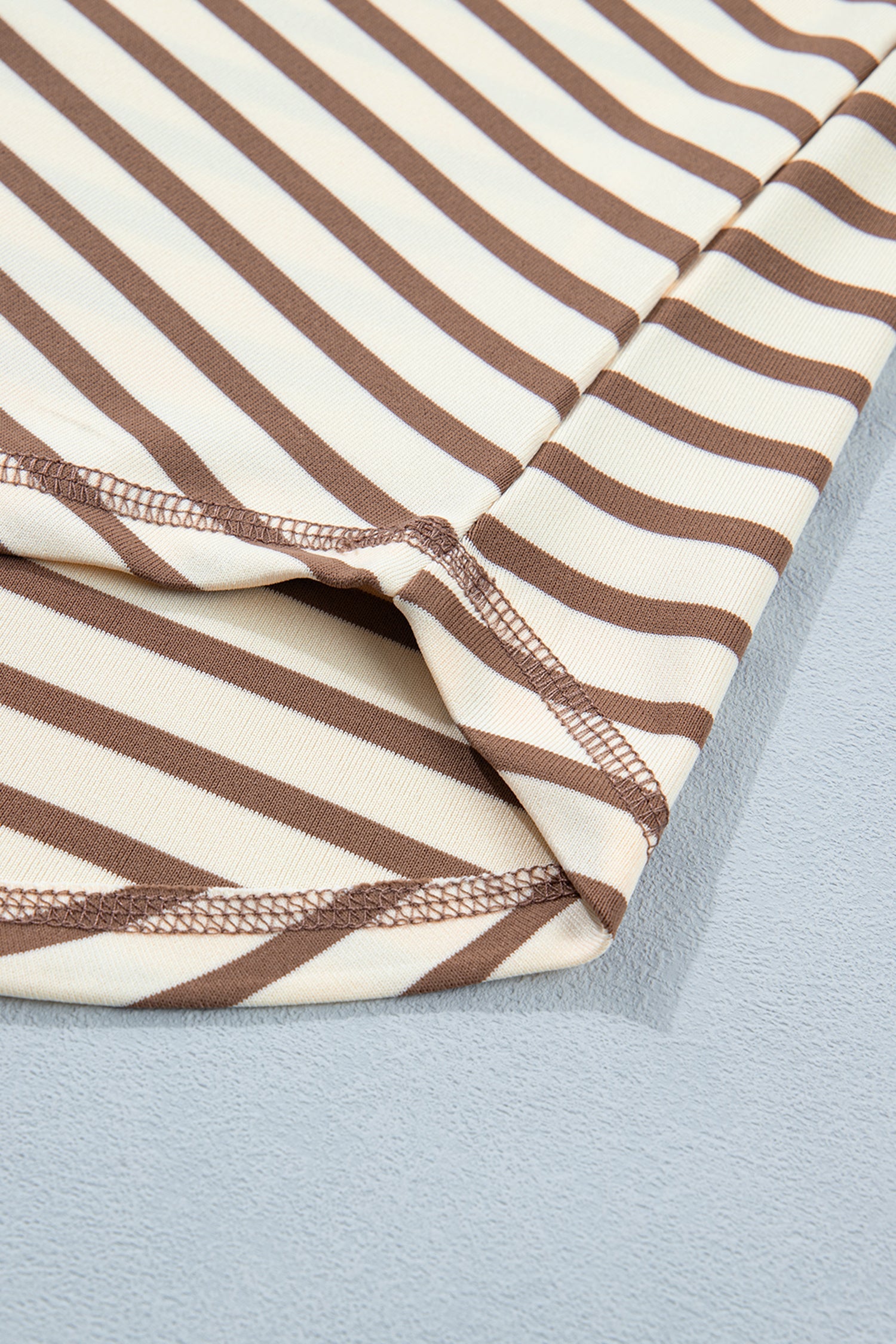 Striped Half Sleeve Round Neck Casual T-Shirt — Classic Comfortable Everyday Style - Tops & Tees