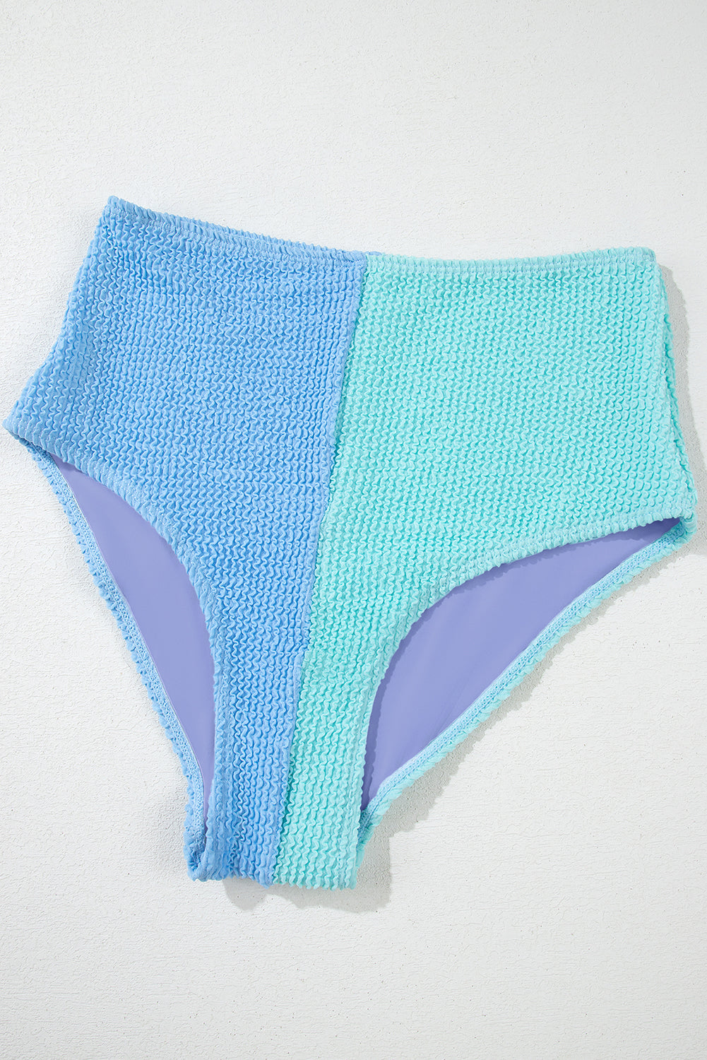 Colorblock Corded Square Neck High Waist Bikini Set — Modern Beach Statement Style - Swimwear/Bikinis