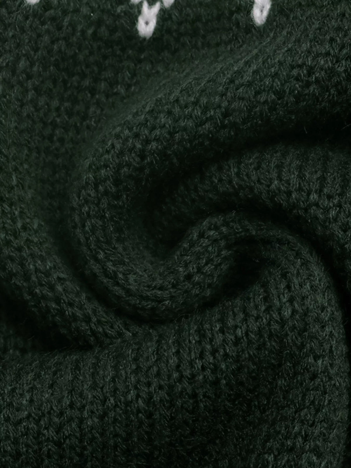 Christmas Tree Pattern Round Neck Stretch Knit Sweater