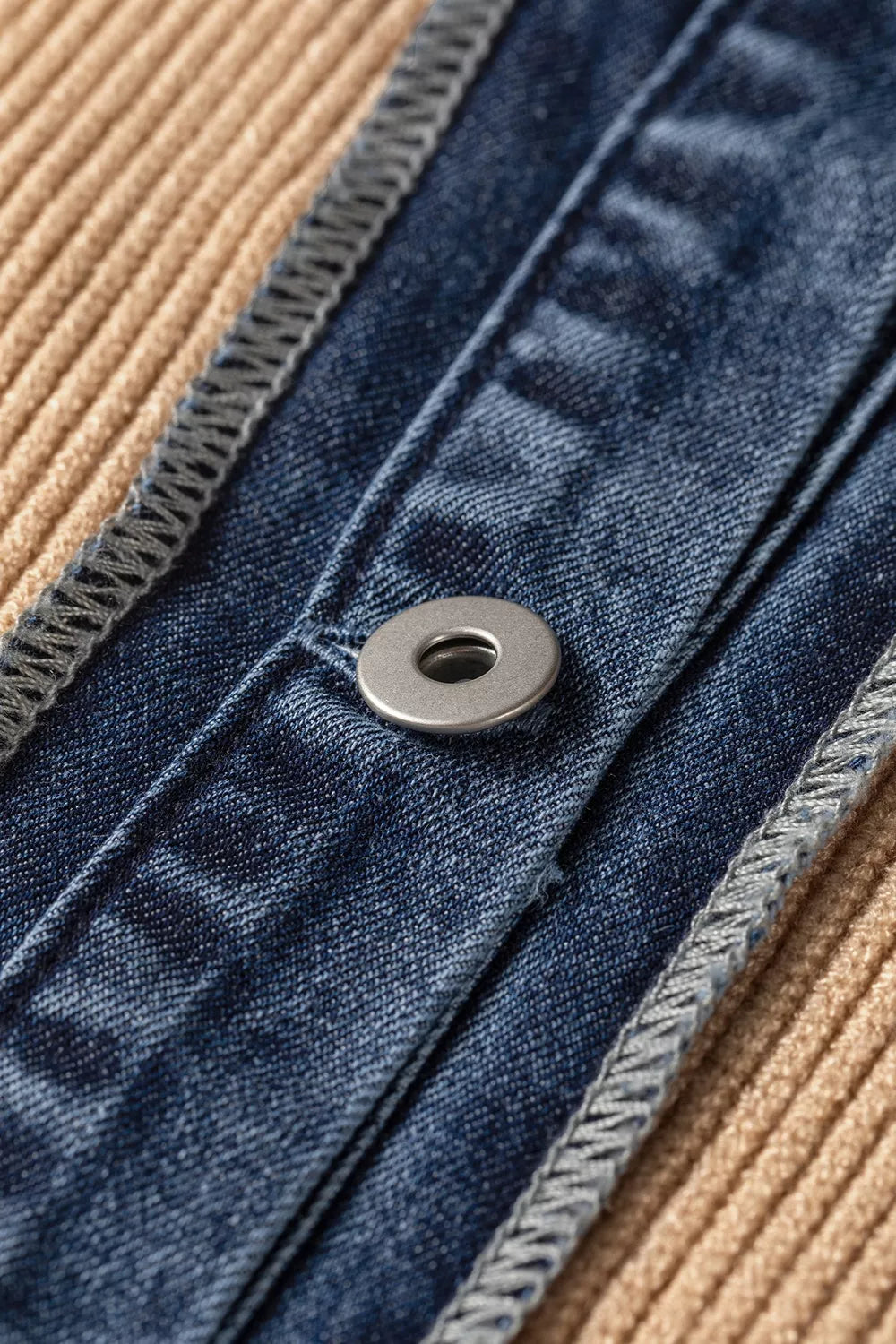 Drop Shoulder Placket Paneling Cardigan