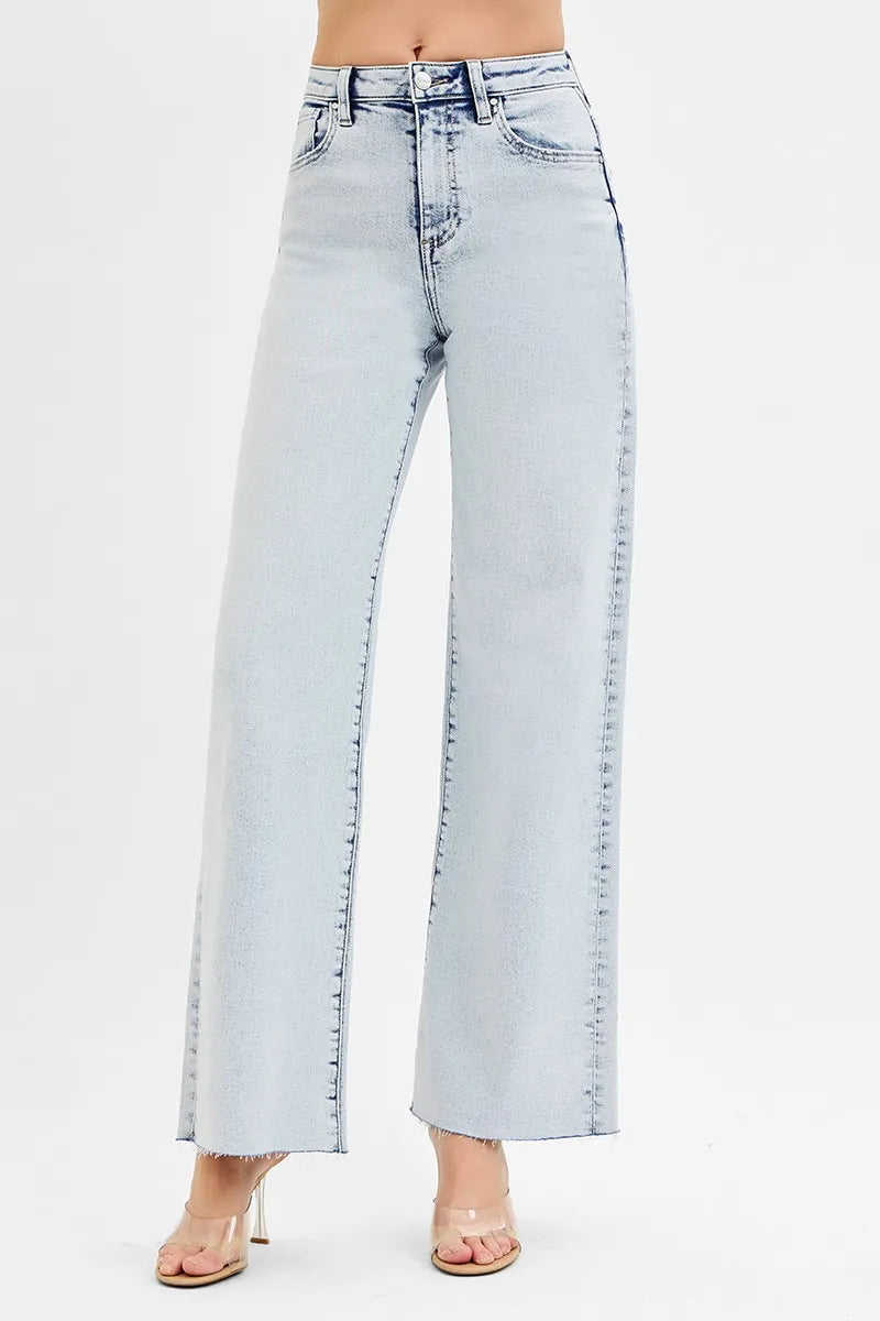 Full Size High Rise Wide Leg Jeans Plus Size – LIGHT outfit idea for women | Ro + Ivy
