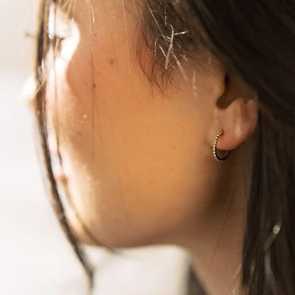 Bitty Spike Hoop Earrings Trendy Earrings Outfit Idea for Women | Ro + Ivy