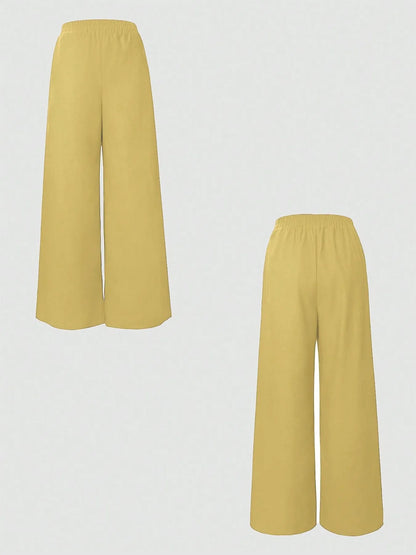 Women's One Button Sleeveless Top and Pants Set - Matching Sets