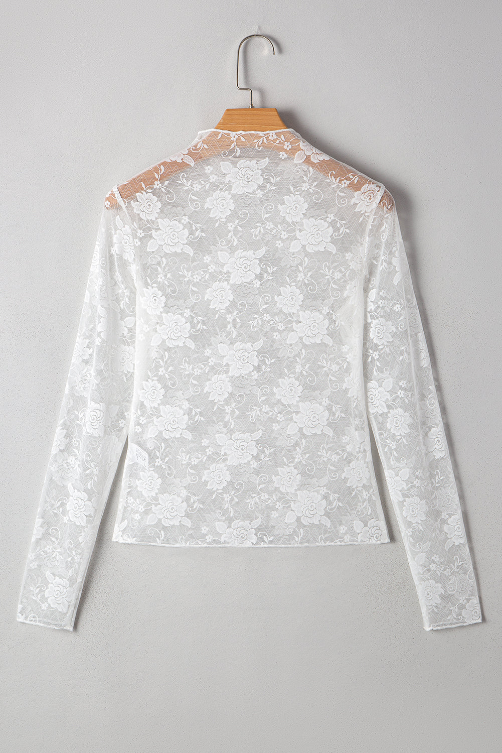 Floral Sheer Mesh Long Sleeve Top