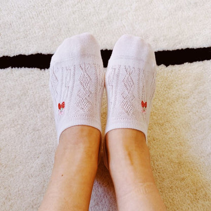 Set Of 3 Side Strawberry Low Cut Socks | Trendy Socks Outfit Idea for Women by Ro + Ivy | Elevated Basics, Modern Comfort & Style