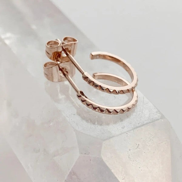 Bitty Spike Hoop Earrings Trendy Earrings Outfit Idea for Women | Ro + Ivy