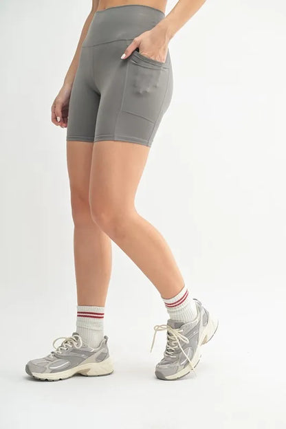 Contour Active Shorts in Pewter - Active Shorts