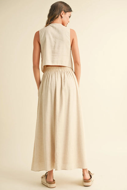 Maxi Linen Skirt - Skirts