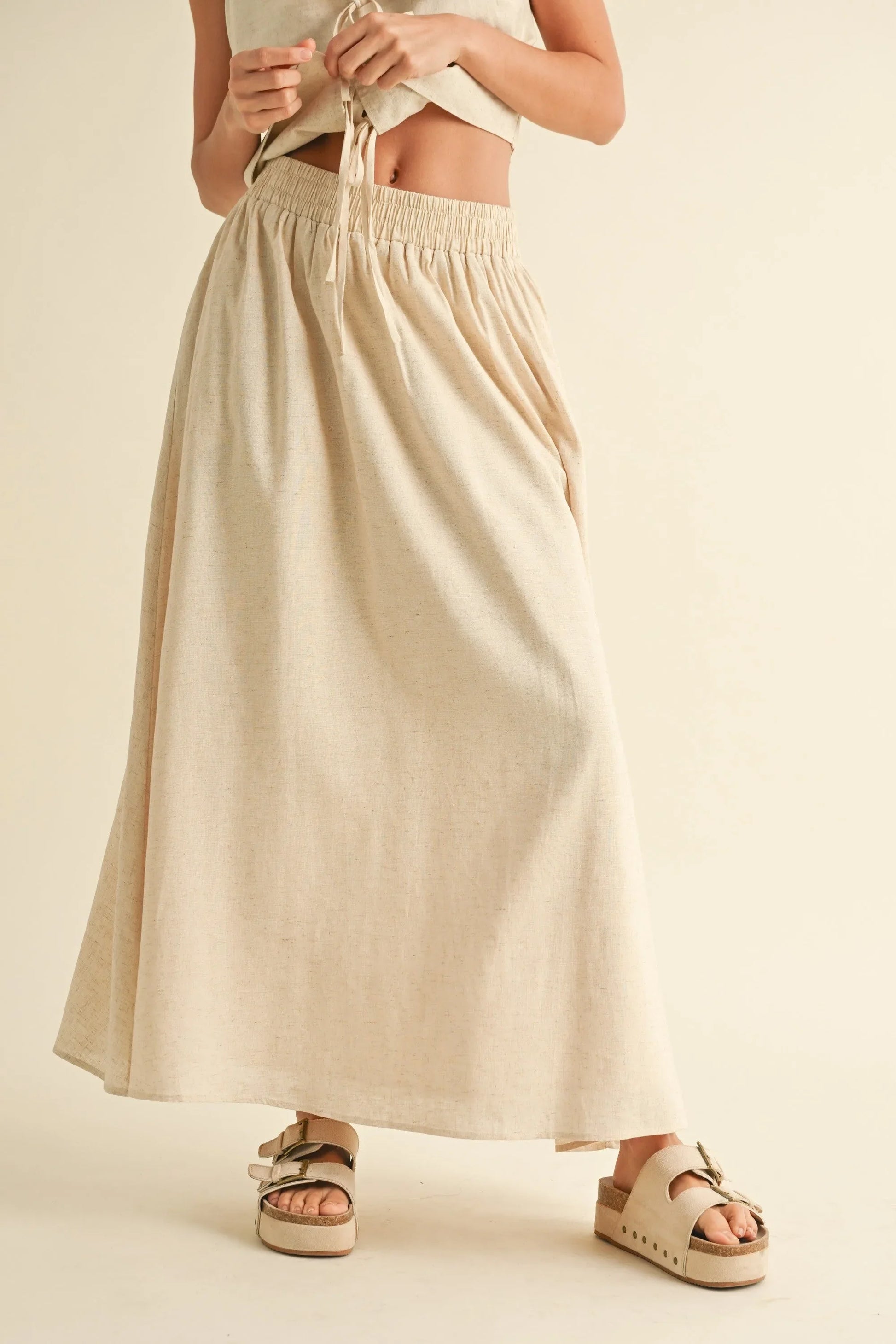 Maxi Linen Skirt - Skirts
