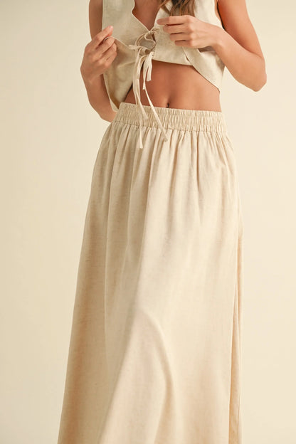 Maxi Linen Skirt - Skirts