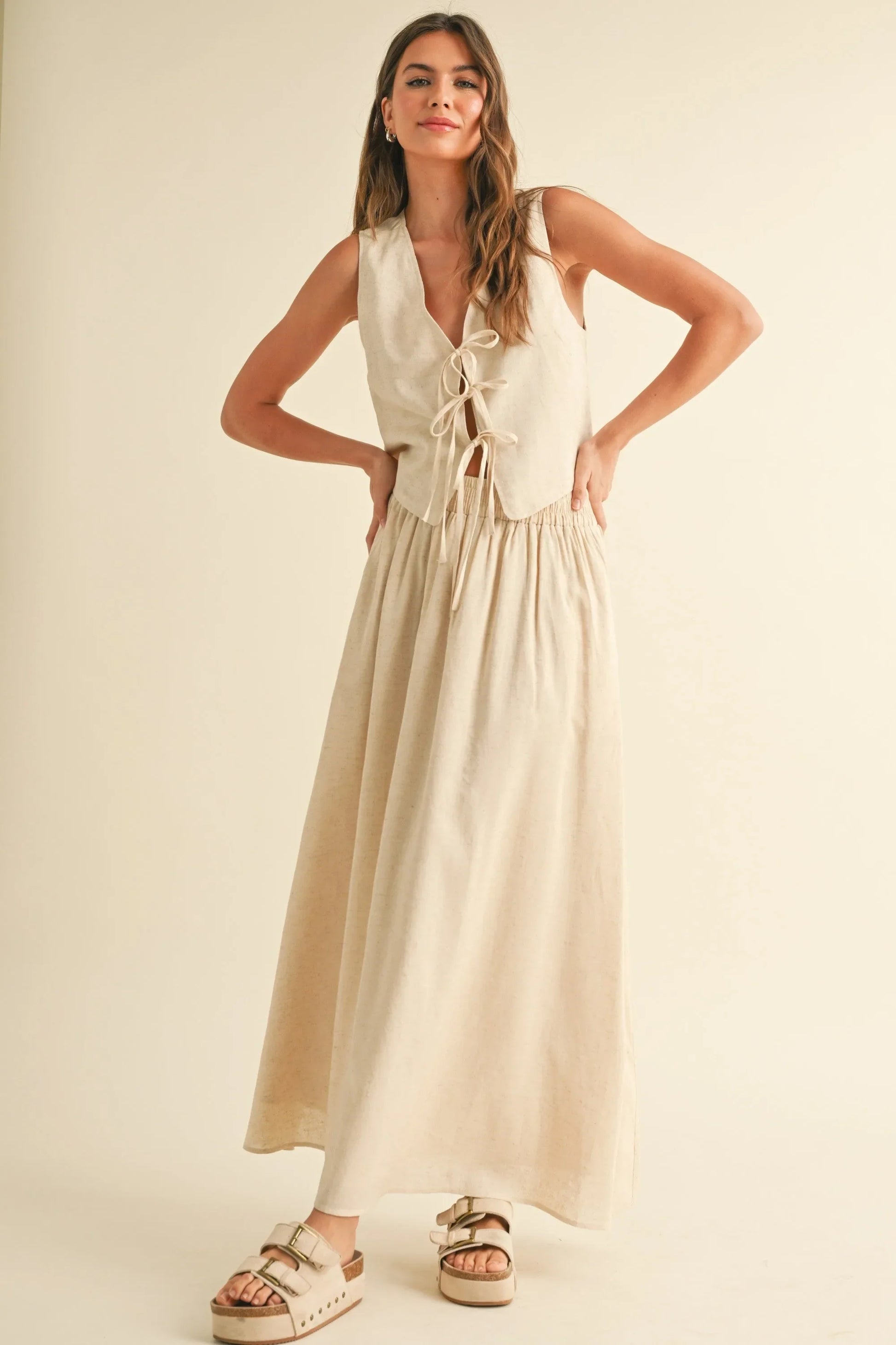 Maxi Linen Skirt - Skirts