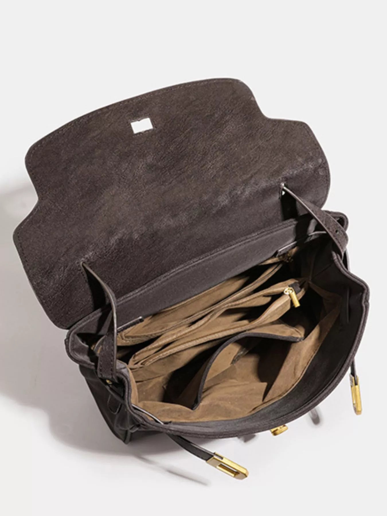Women's Buckle Closure Faux Leather Shoulder Bag - Shoulder Bags