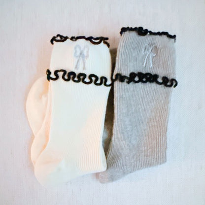 Ribbon Ripple Socks Set Of 2 | Trendy Socks Outfit Idea for Women by Ro + Ivy | Elevated Basics, Modern Comfort & Style