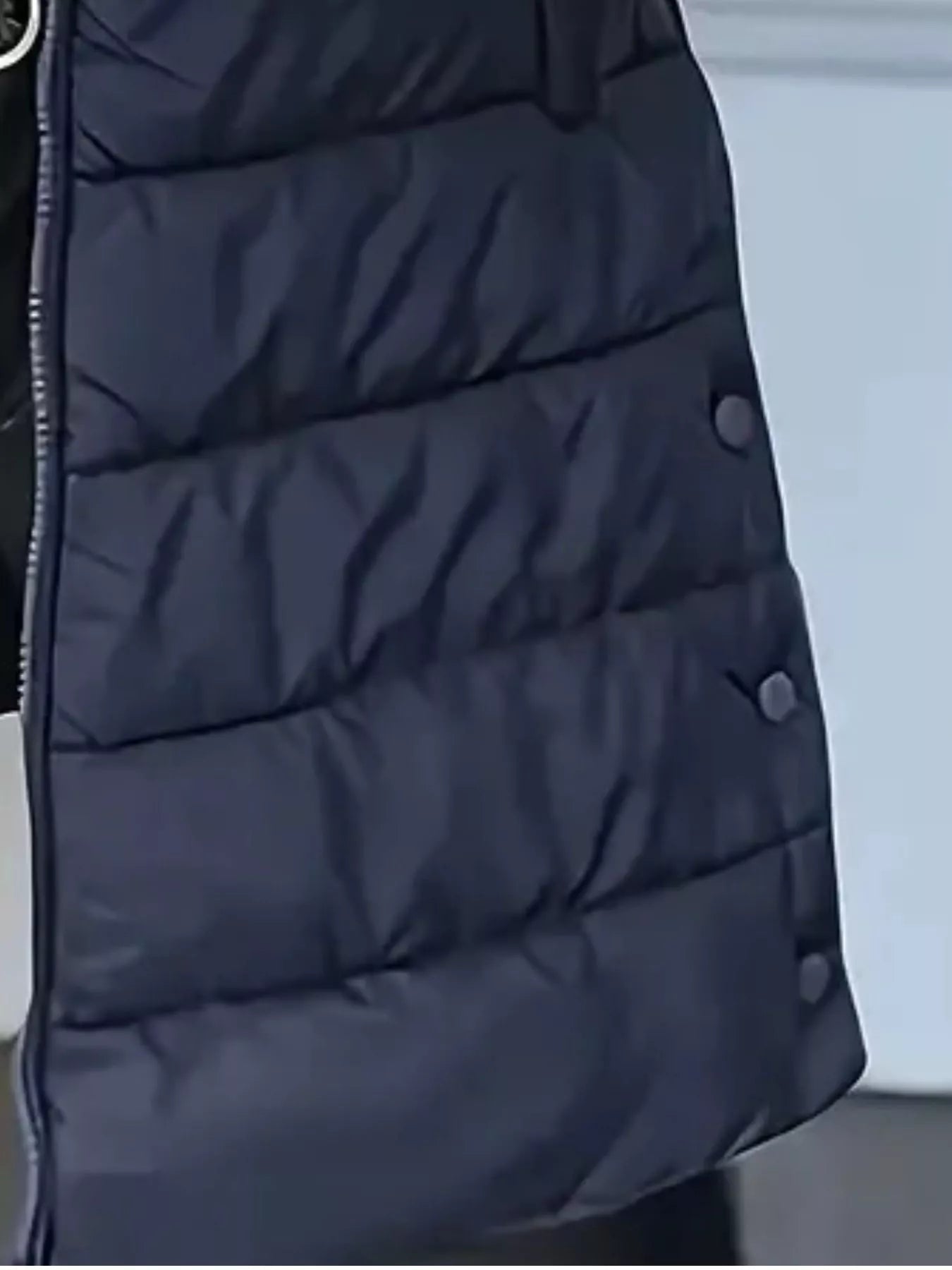 Zip Up Longline Hooded Puffer Vest
