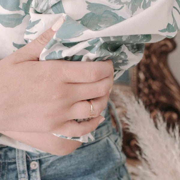 Stevie Baguette Ring Trendy Rings Outfit Idea for Women | Ro + Ivy