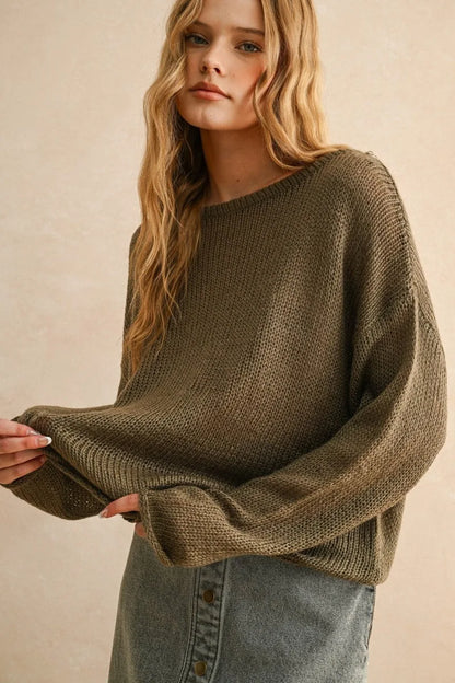 Lightweight Oversized Knit Sweater