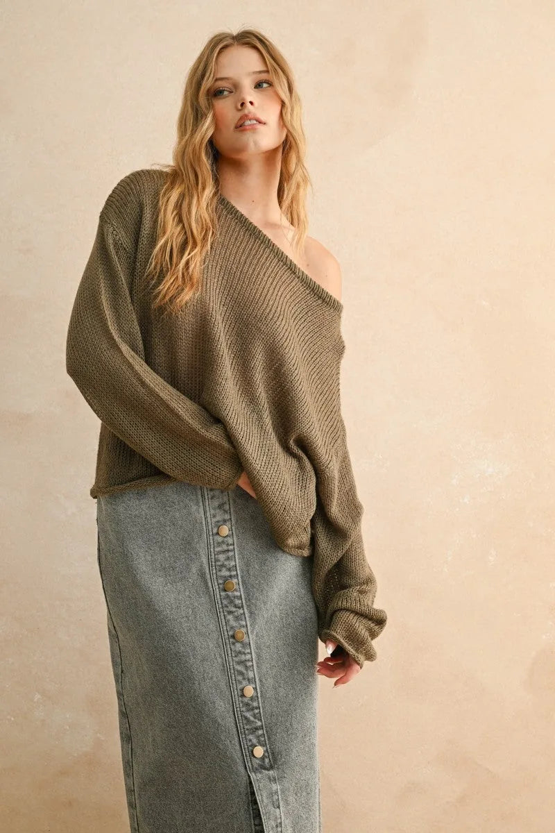 Lightweight Oversized Knit Sweater