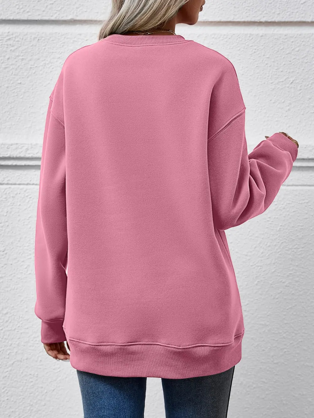 Faceless Gnomes Graphic Drop-Shoulder Sweatshirt