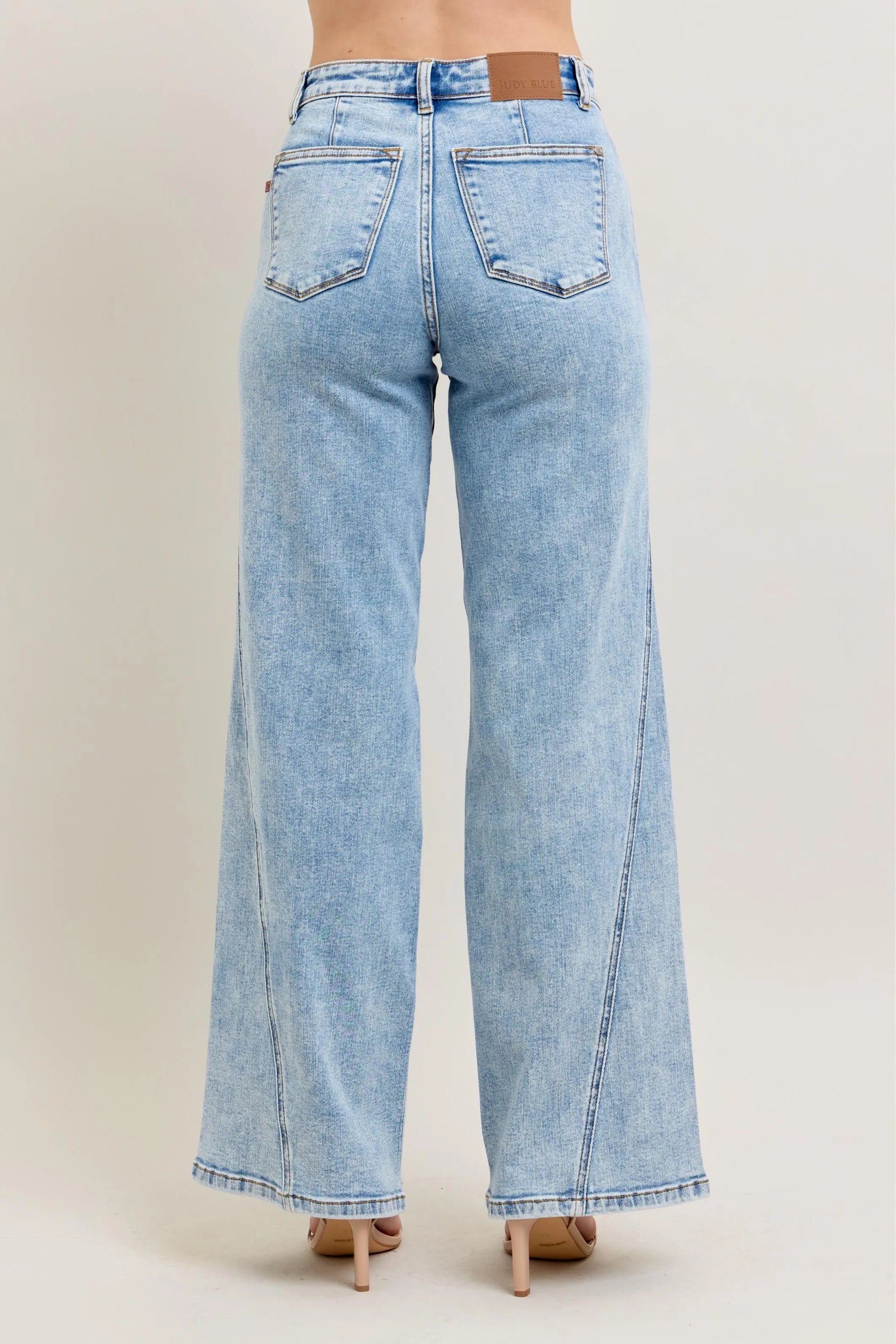 High Waist Wide Leg Jeans With Skewed Inseam – outfit idea for women | Ro + Ivy