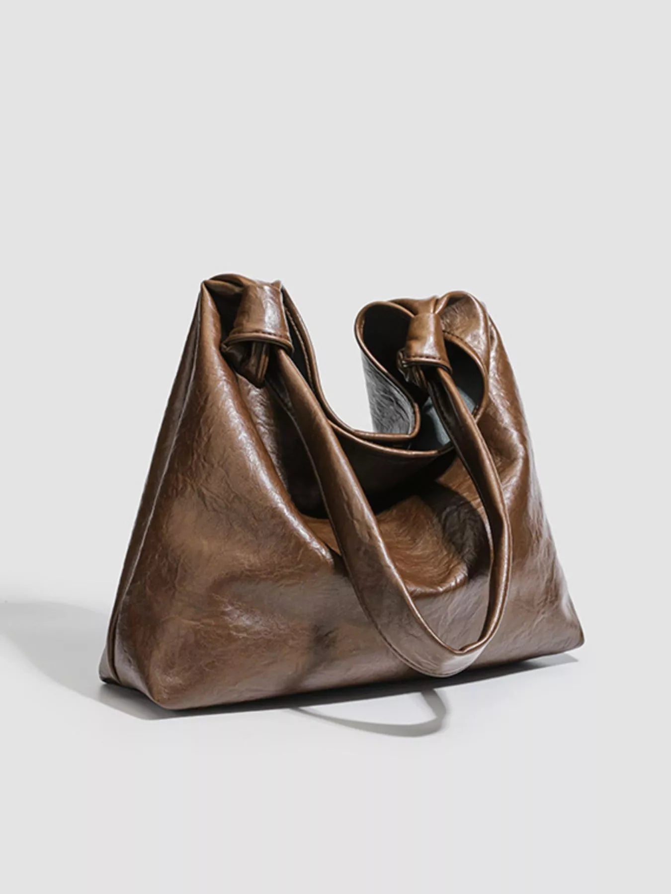 Women's Vintage Style Faux Leather Shoulder Bag - Shoulder Bags