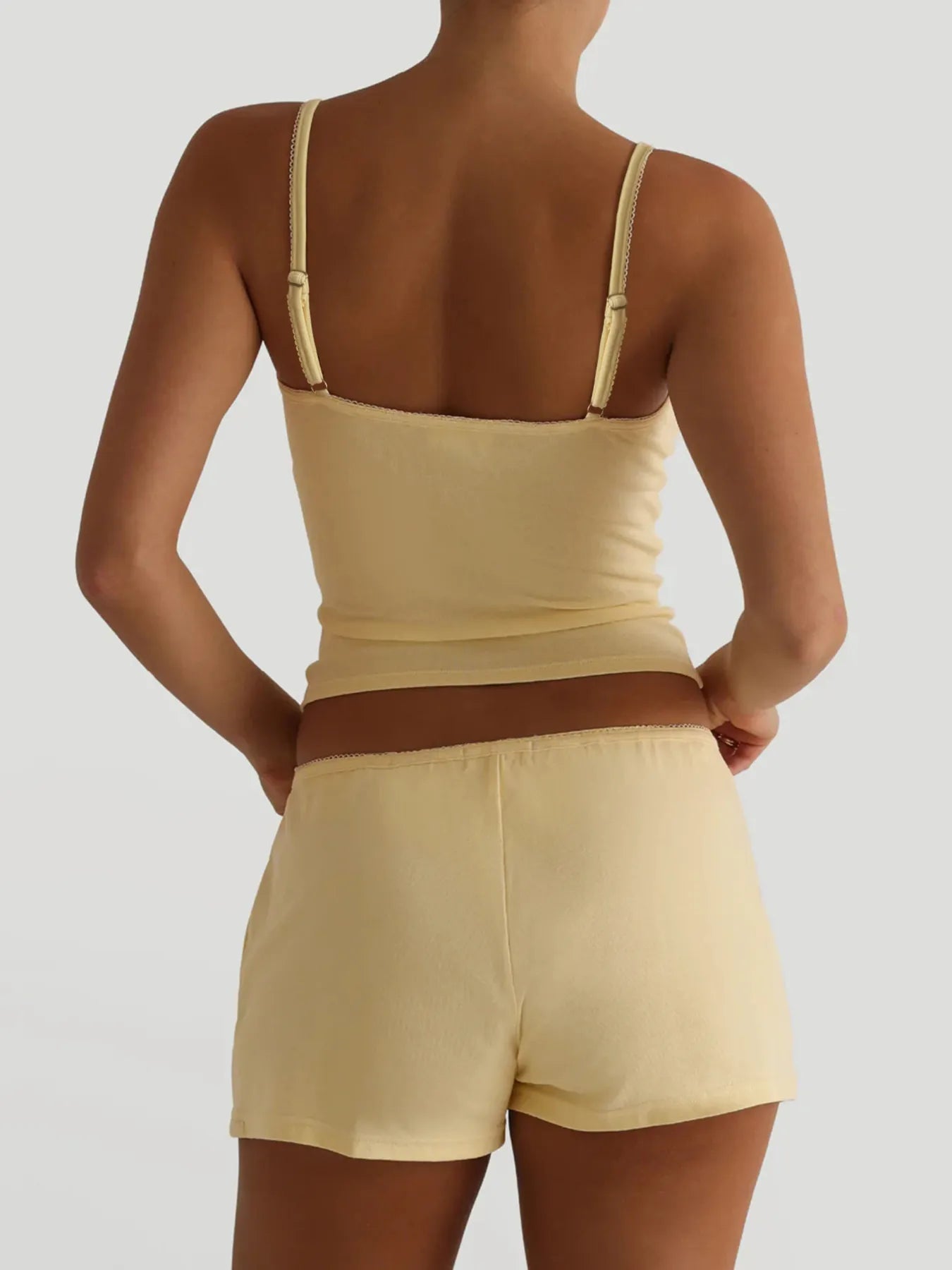 Women's V-Neck Cami and Shorts Lounge Set - Loungewear Sets