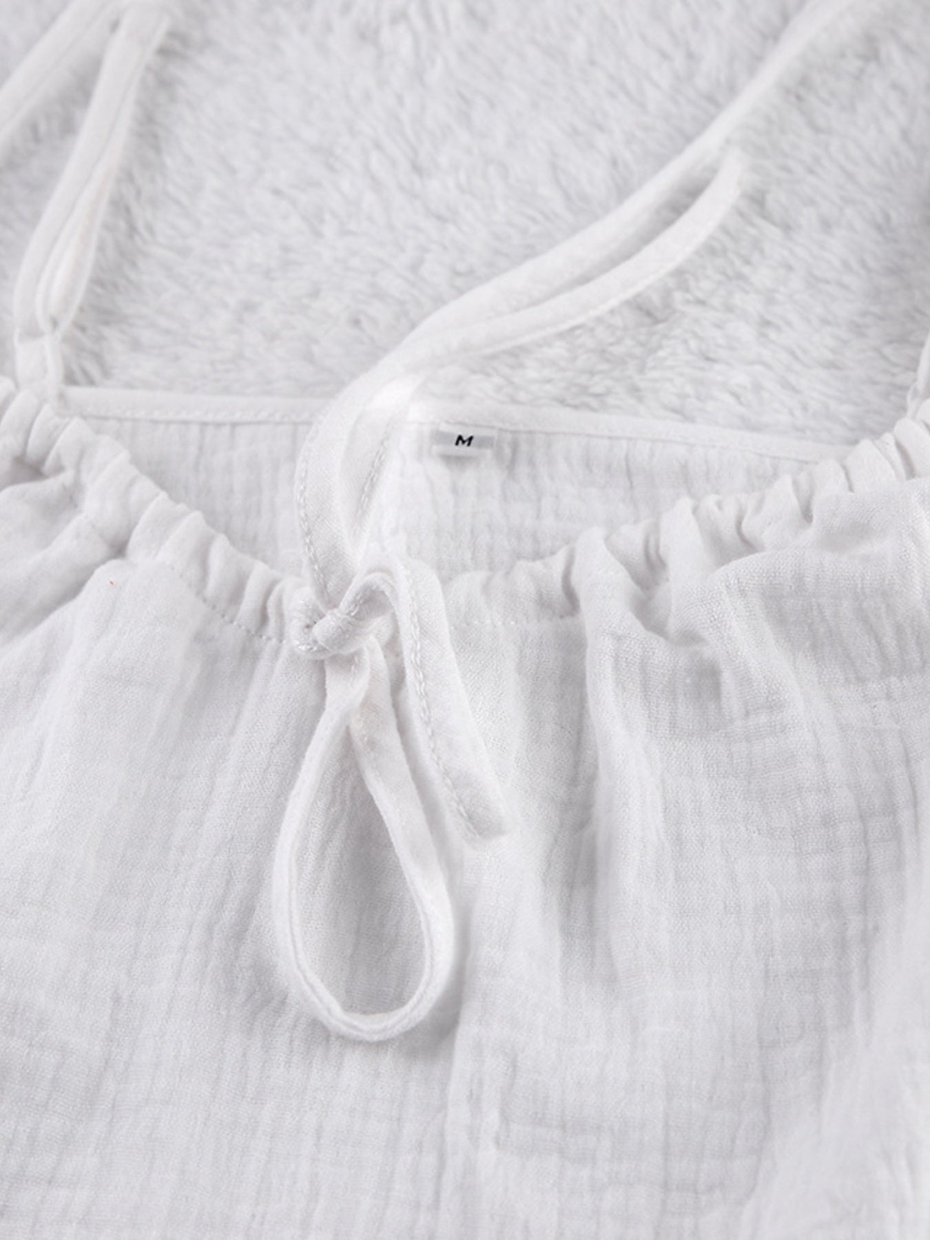 Tie Front Relaxed Fit Cami And Shorts Set - Outfit Sets