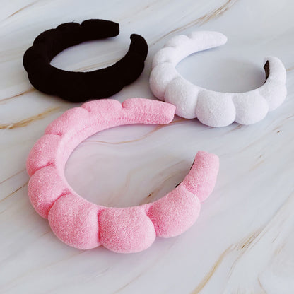 Terry Puffy Soft Headband Set Of Three - Hair Accessories