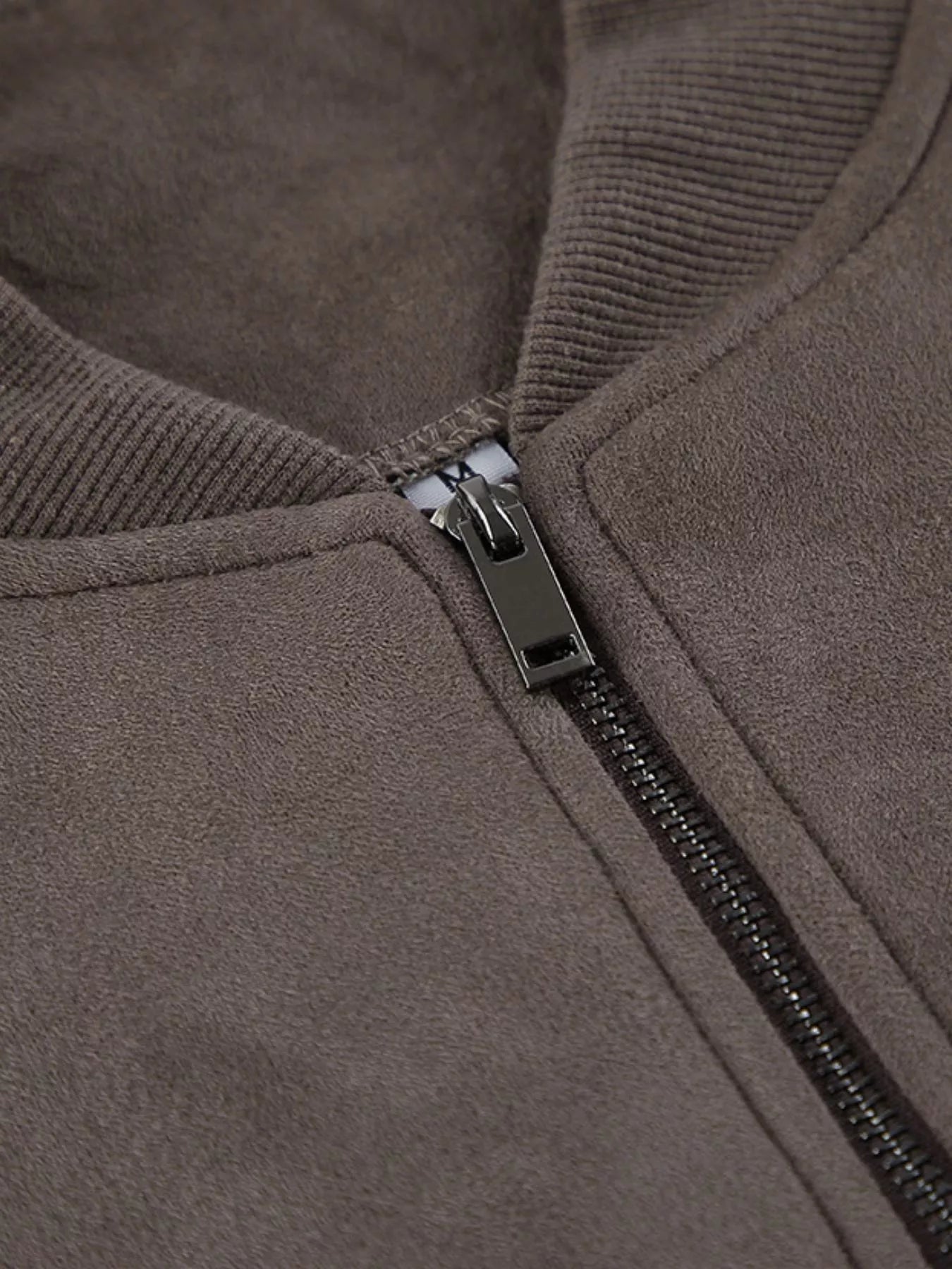 Dropped Shoulder Zip Up Bomber Jacket