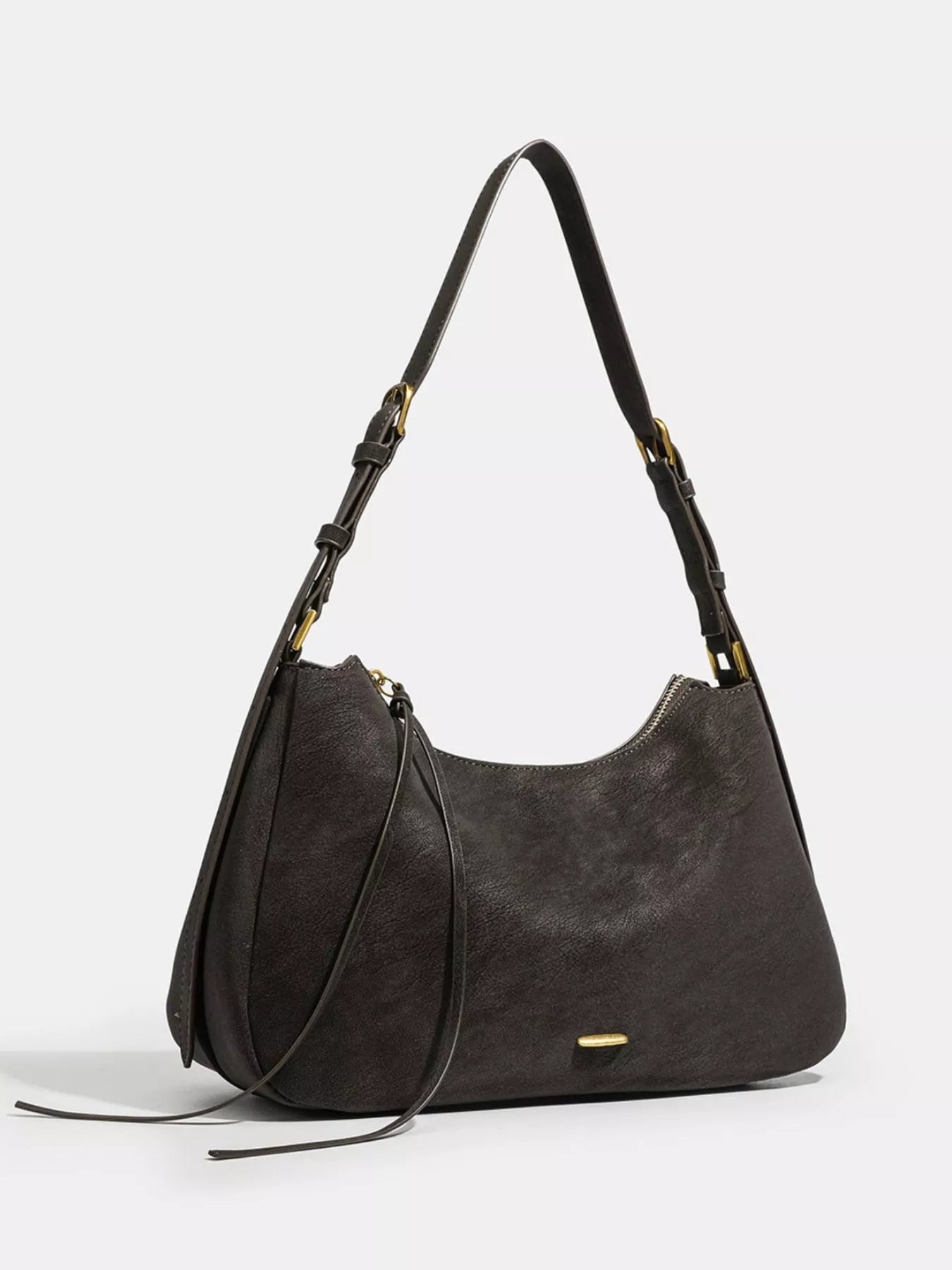Women's Adjustable Strap Faux Leather Shoulder Bag - Shoulder Bags