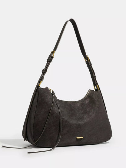 Women's Adjustable Strap Faux Leather Shoulder Bag - Shoulder Bags