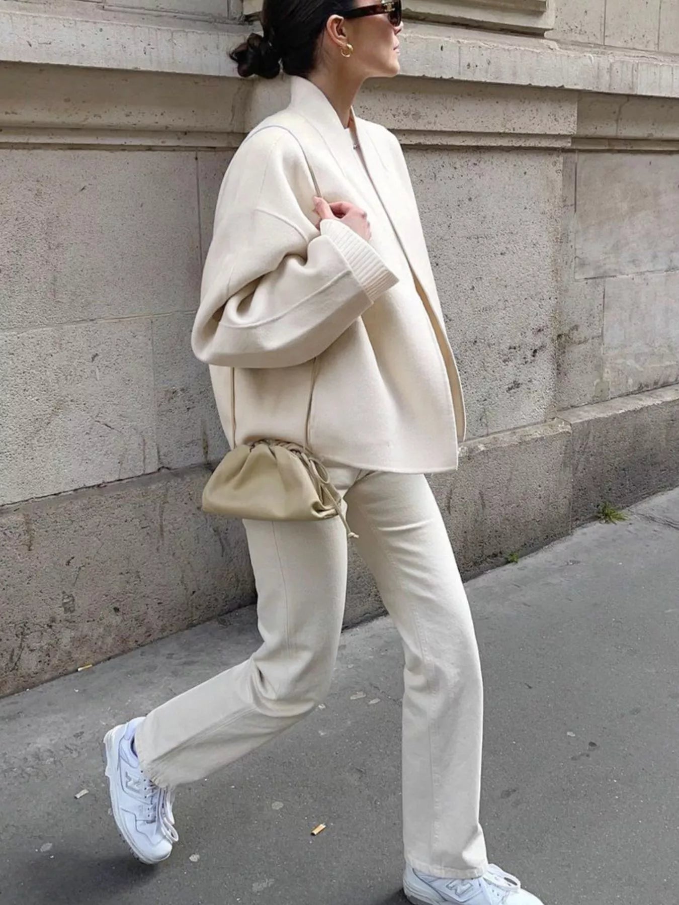 Women's Open Front Lightweight Cropped Coat - Coats