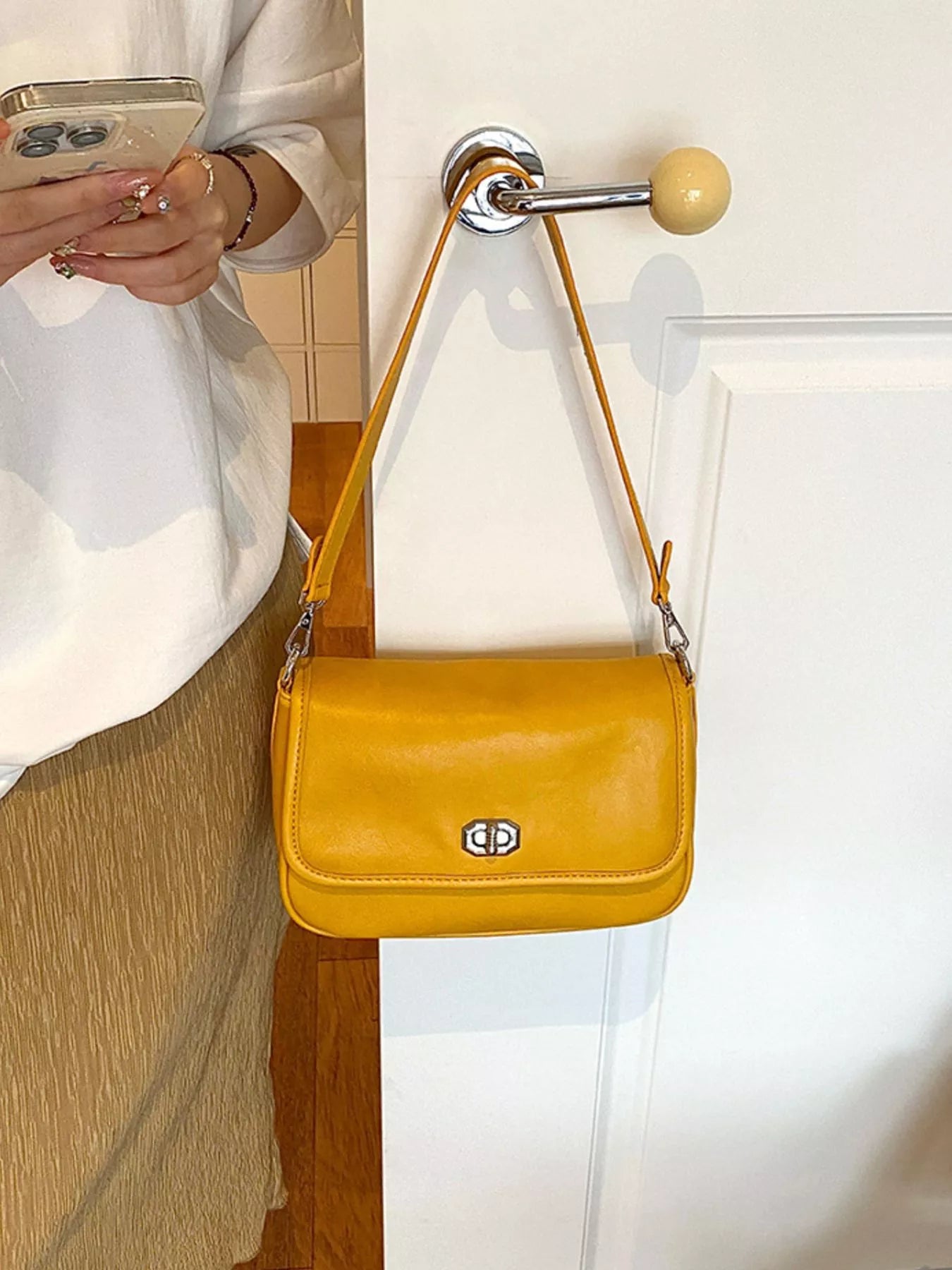 Twist Lock Shoulder Bag