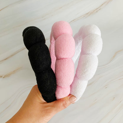 Terry Puffy Soft Headband Set Of Three - Hair Accessories