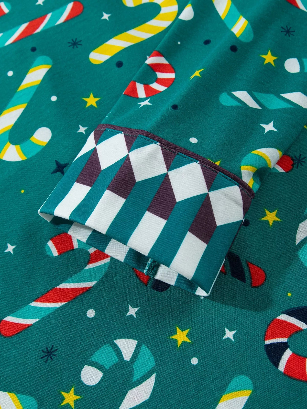 Abstract Candy Cane Print Two-Piece Lounge Set