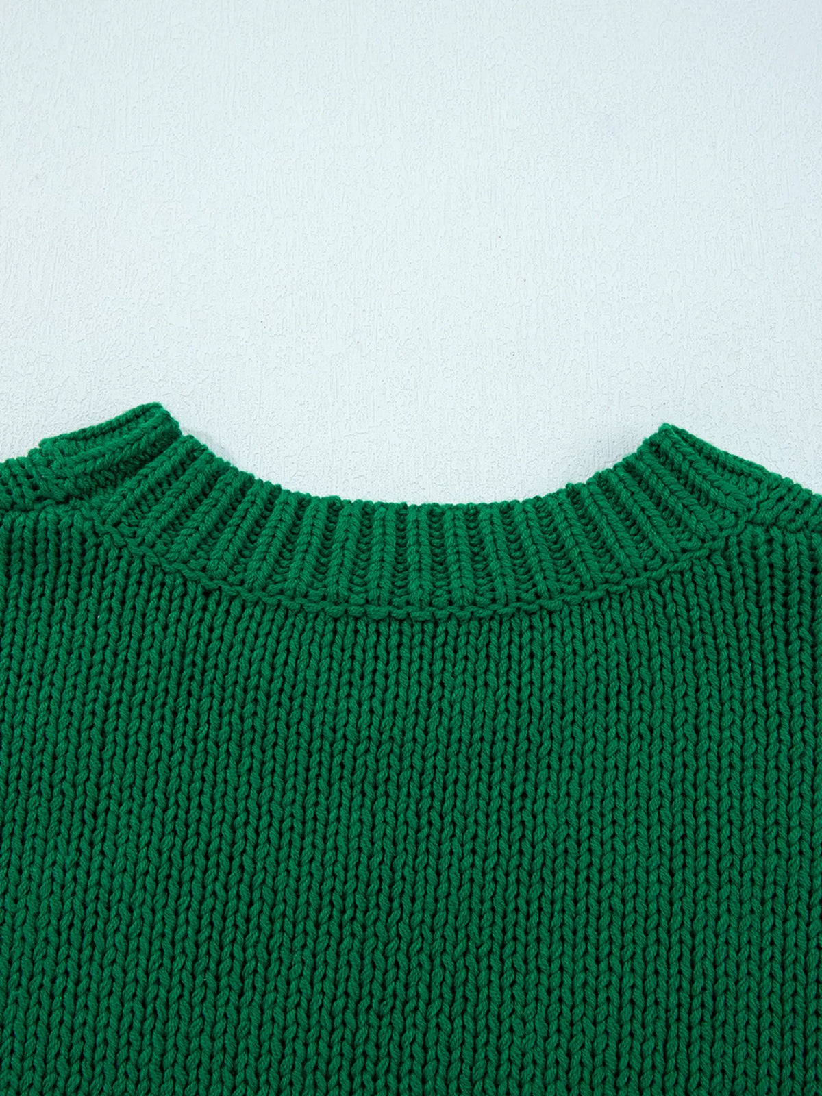 Plaid Bow Appliqué Christmas Knit Sweater