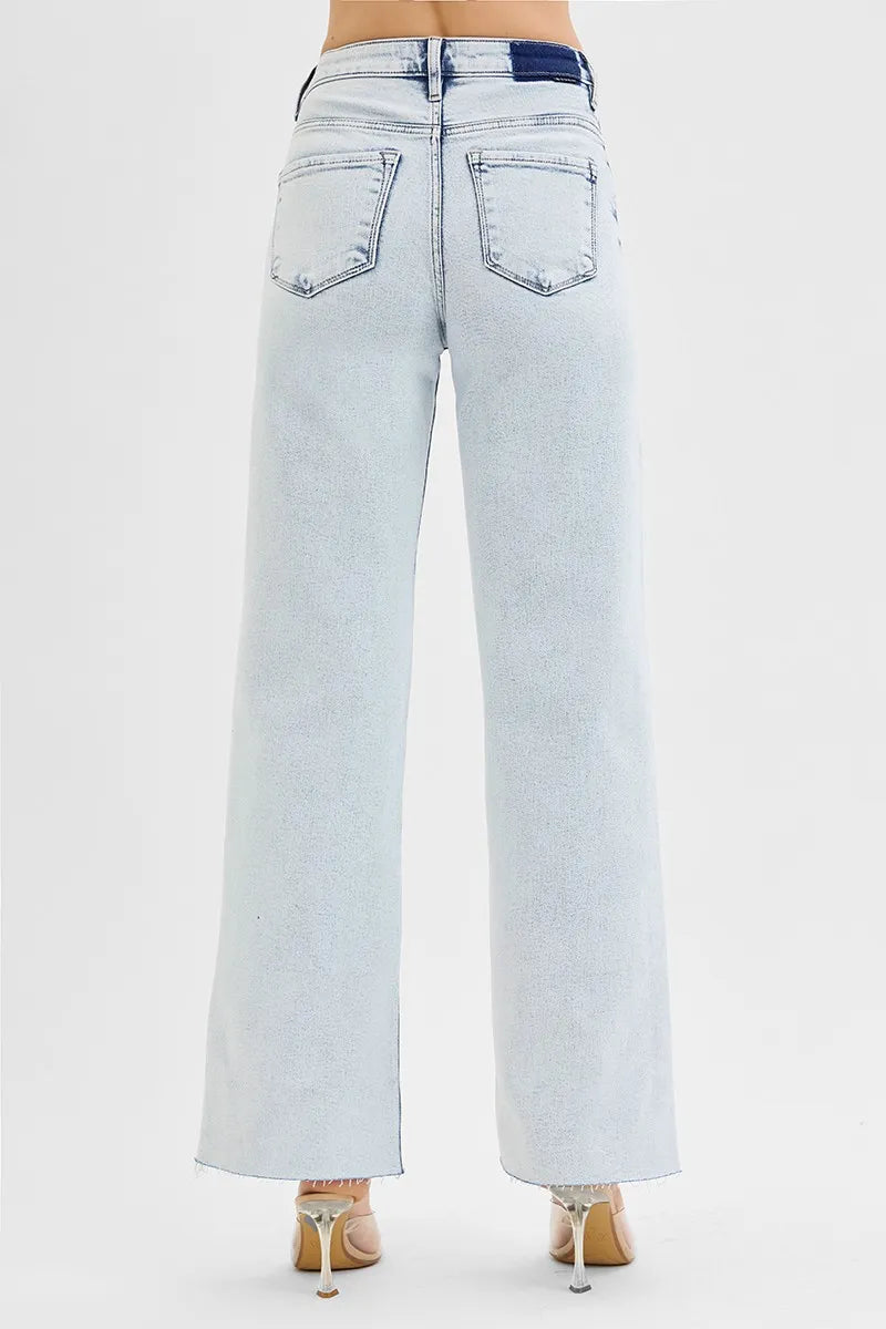 Full Size High Rise Wide Leg Jeans Plus Size – outfit idea for women | Ro + Ivy