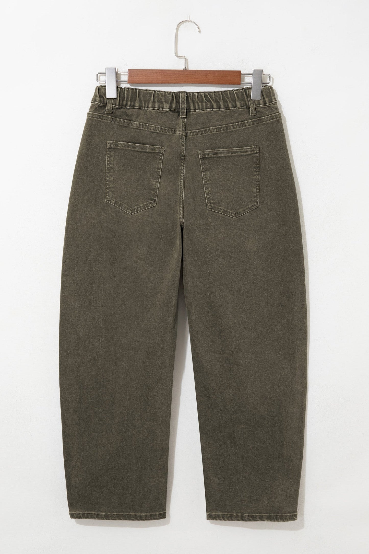 Square Patch Pocket Barrel Jeans