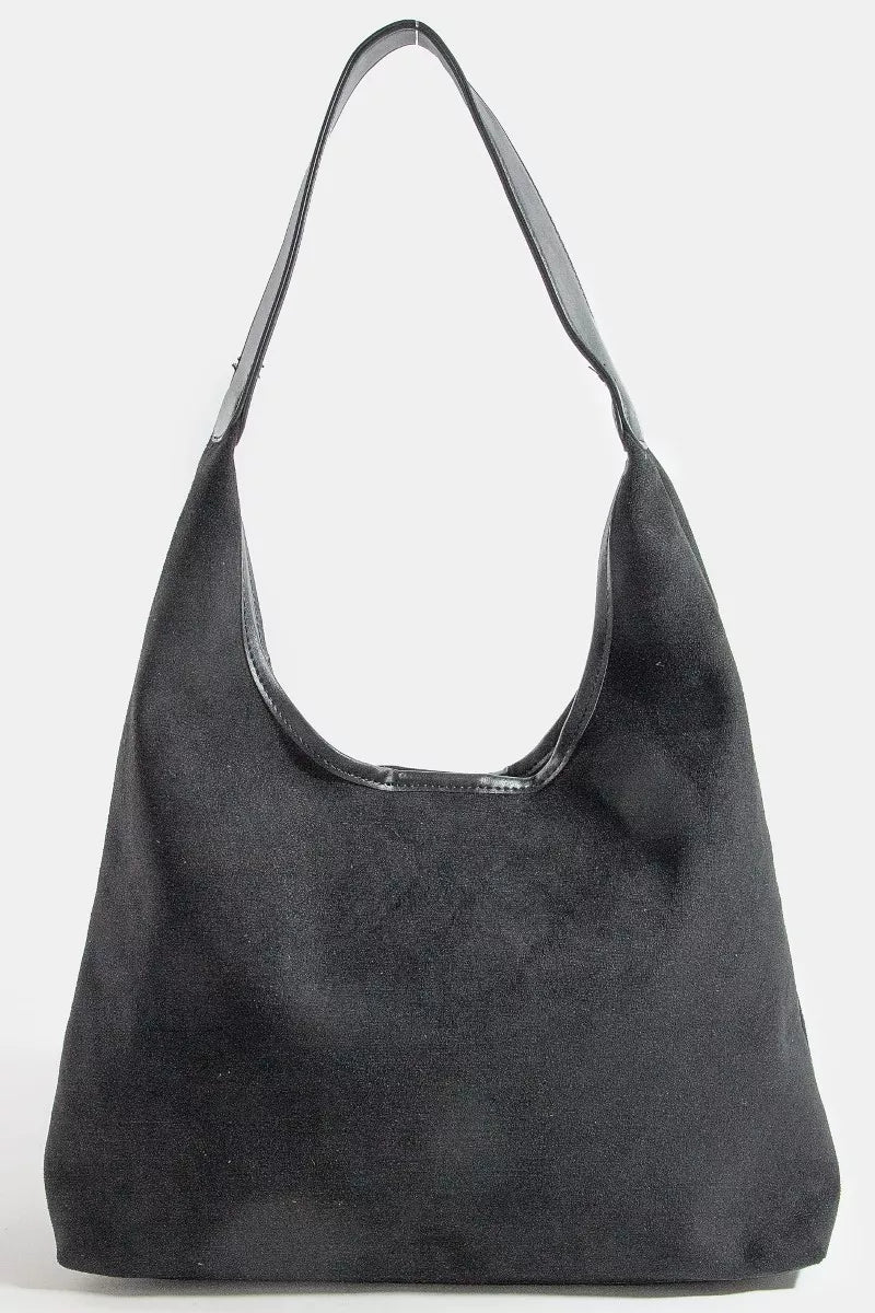 BK one size Faux Suede Hobo Bag | Trendy Hobo Bags Outfit Idea for Women by Ro + Ivy | Elevated Basics, Modern Comfort & Style