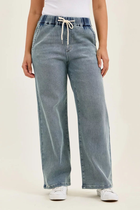 Women's High Waist Baggy Jeans, Stone Wash MD